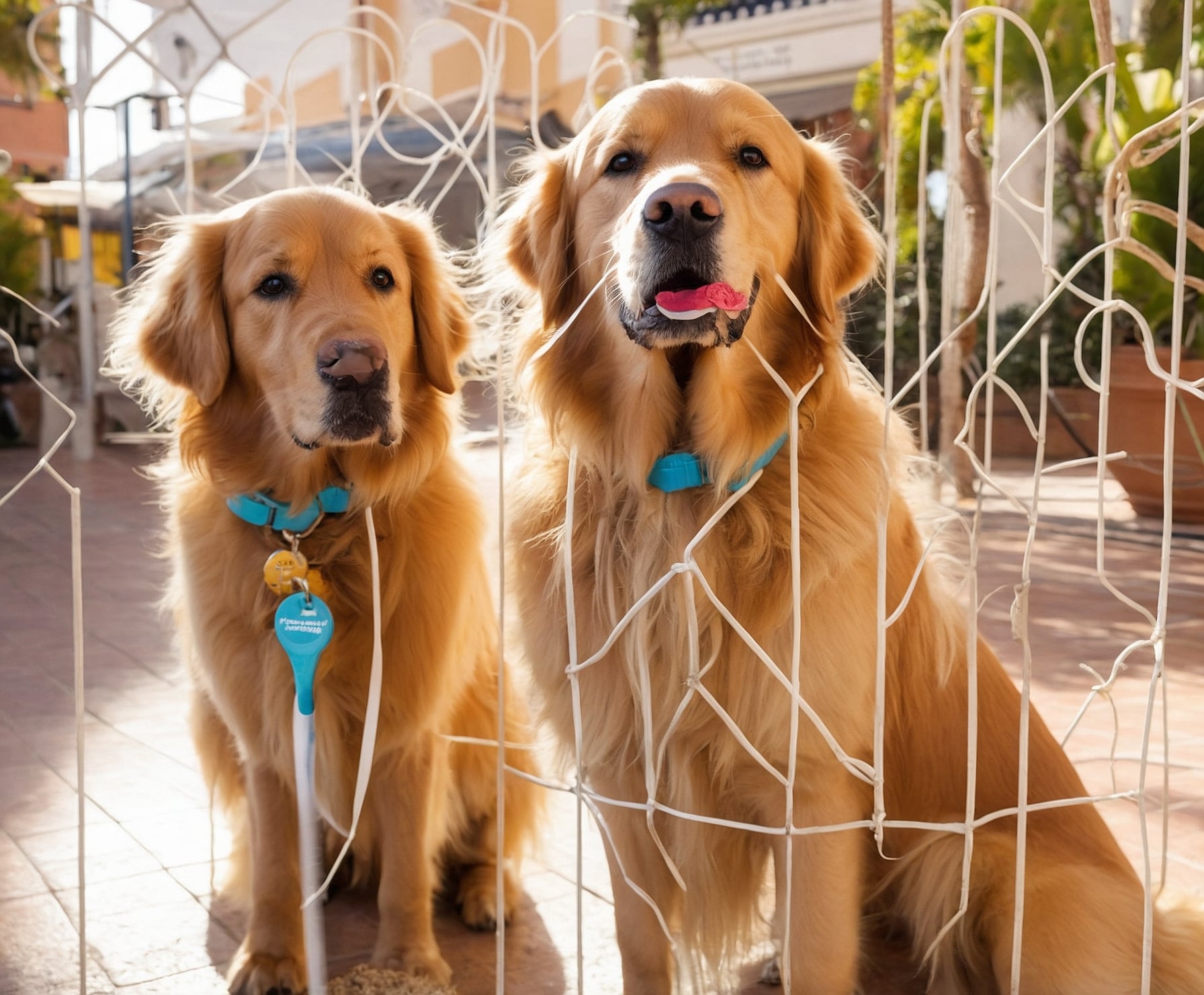 Transformación de look de un Golden Retriever.