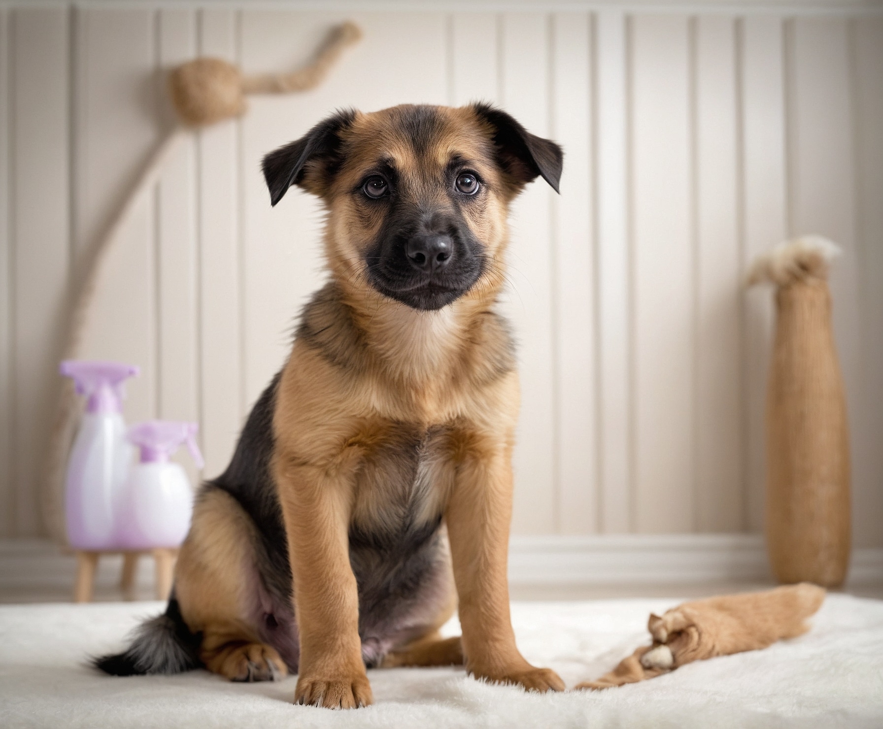 Perro después de un estilismo moderno